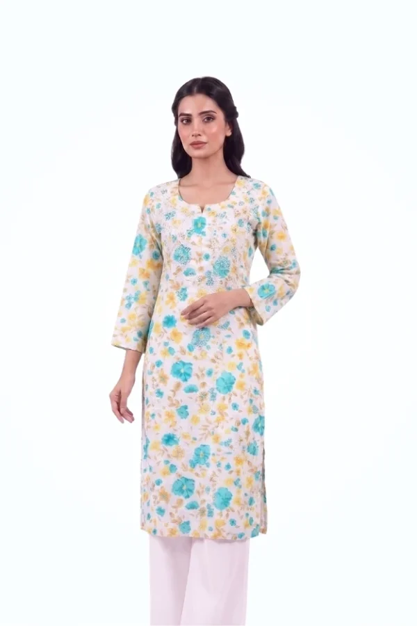 Cotton Floral Kurti Top by Newish Fashion Destiny