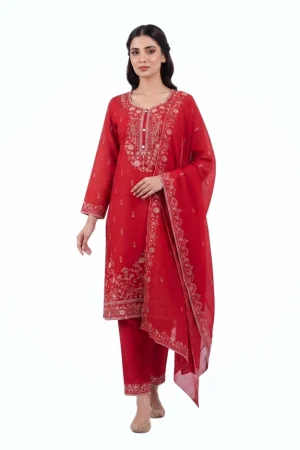 Red cotton-rayon kurti by Newish Fashion Destiny