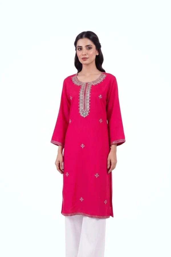 Pink Cotton Kurti Top by Newish Fashion Destiny