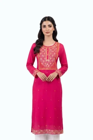 Pink Cotton Kurti Top by Newish Fashion Destiny