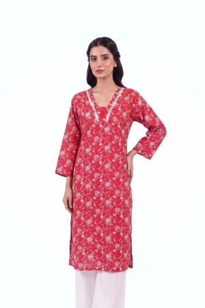 Red Kurti Top by Newish Fashion Destiny